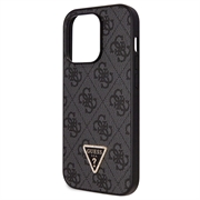 iPhone 15 Pro Max Guess 4G Strass Triangle Metal Logo Cover med Crossbody Rem