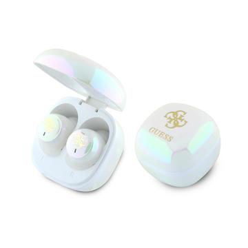 Guess Iridescent 4G Printed Logo True Wireless Earphones - Hvid