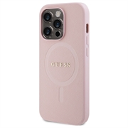 iPhone 15 Pro Guess Saffiano Hybrid Cover - MagSafe Kompatibel - Pink