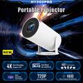 HY300 Pro Android 11 Smart Projector m. dobbelt WiFi, Bluetooth 5.0 - Hvid