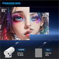 HY300 Pro Android 11 Smart Projector m. dobbelt WiFi, Bluetooth 5.0 - Hvid