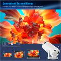 HY300 Pro Android 11 Smart Projector m. dobbelt WiFi, Bluetooth 5.0 - Hvid