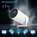 HY300 Pro Android 11 Smart Projector m. dobbelt WiFi, Bluetooth 5.0 - Hvid