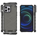 Honeycomb Armored iPhone 14 Pro Max Hybrid Cover - Sort