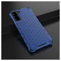 Honeycomb Armored Samsung Galaxy S22 5G Hybrid Cover - Blå