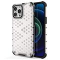 Honeycomb Armored iPhone 14 Pro Hybrid Cover - Gennemsigtig