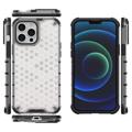 Honeycomb Armored iPhone 14 Pro Hybrid Cover - Gennemsigtig