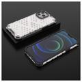 Honeycomb Armored iPhone 14 Pro Hybrid Cover - Gennemsigtig