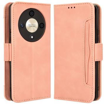 Honor Magic6 Lite/X9b Pung Cover med Kortholder - Pink