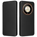 Honor Magic6 Lite/X9b Flip Cover - Karbonfiber - Sort