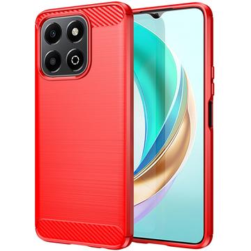 Honor X6b Børstet TPU Cover - Karbonfiber