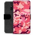 Huawei Mate 20 Pro Premium Flip Cover med Pung - Pink Camouflage