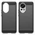 Huawei Nova 12 Børstet TPU Cover - Karbonfiber