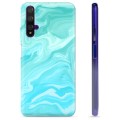 Huawei Nova 5T TPU Cover - Blå Marmor