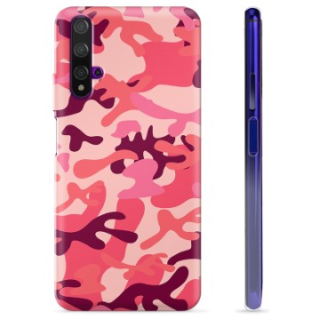 Huawei Nova 5T TPU Cover - Pink Camouflage