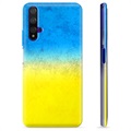 Huawei Nova 5T TPU Cover Ukrainsk Flag - Tofarvet