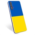 Huawei Nova 5T TPU Cover Ukrainsk Flag - Gul og lyseblå