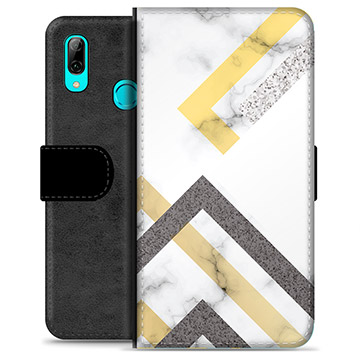 Huawei P Smart (2019) Premium Flip Cover med Pung - Abstrakt Marmor