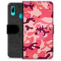 Huawei P Smart (2019) Premium Flip Cover med Pung - Pink Camouflage