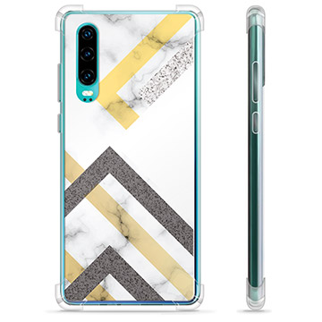 Huawei P30 Hybrid Cover - Abstrakt Marmor