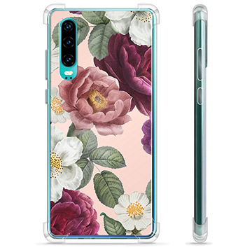 Huawei P30 Hybrid Cover - Romantiske Blomster