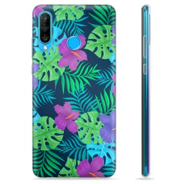 Huawei P30 Lite TPU Cover - Tropiske Blomster