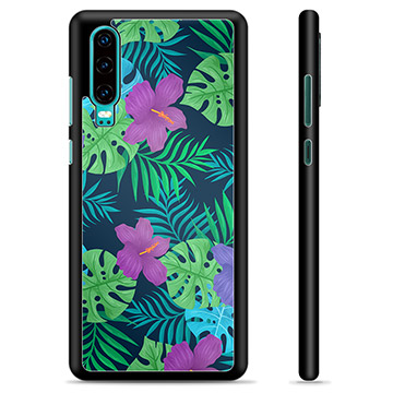 Huawei P30 Beskyttende Cover - Tropiske Blomster