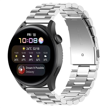 Huawei Watch 3/3 Pro Rustfrit Stål Rem - Sølv