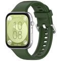 Huawei Watch Fit 3 Soft Silikone Rem - Grøn