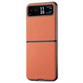 Motorola Razr 40 Hybrid Cover - Karbonfiber - Brun