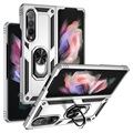 Samsung Galaxy Z Fold3 5G Hybrid Cover med Metal Stativ - Sølv