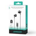 Joyroom EC07 Metal Half-In-Ear USB-C Høretelefoner med mikrofon - Sort