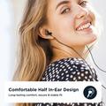 Joyroom EC07 Metal Half-In-Ear USB-C Høretelefoner med mikrofon - Sort