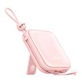 Joyroom JR-L008 Cutie Power Bank 10000mAh m. USB-C & Lightning-kabler - 22.5W - Pink