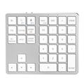 K-35 Bluetooth Keypad Slim 35-Keys Computer Laptop Keyboard Tablet Accessories - Silver White