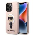 iPhone 15 Pro Karl Lagerfeld Ikonik Silikone Cover - Pink