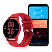 Ksix Core AMOLED Smartwatch med sports- og sundhedstilstande - rød