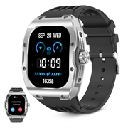 Ksix Hero Smartwatch med AMOLED-skærm, sports- og sundhedstilstande - IP68 - Sort