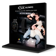 Ksix Olympo AMOLED Smartwatch - Rustfrit stål og silikonerem - Sort