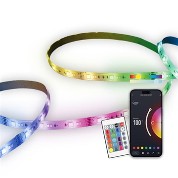 Ksix SmartLED RGB Strip m. fjernbetjening - musiksynkronisering - 5m