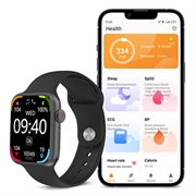 Ksix Urban 4 Mini Vandtæt Smartwatch m. Sport/Sundhedstilstande - Bluetooth, IP68 (Open Box - Bulk Tilfredsstillelse) - Sort