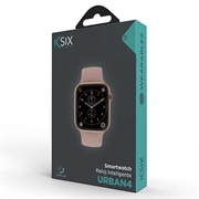 Ksix Urban 4 vandtæt smartwatch med sports- og sundhedstilstande - Bluetooth, IP68 - Pink