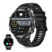 Ksix Venture vandtæt smartwatch med sports- og sundhedstilstande - IP68 - Sort