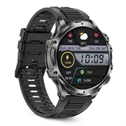 Ksix Venture vandtæt smartwatch med sports- og sundhedstilstande - IP68 - Sort