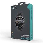 Ksix Venture vandtæt smartwatch med sports- og sundhedstilstande - IP68 - Sort