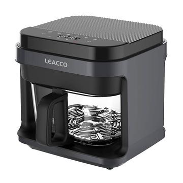 Leacco AF018 360 Air Fryer i glas - 1200W, 5.5l - Sort