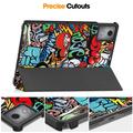 Lenovo Tab K11 Plus Tri-Fold Series Smart Folio Cover - Graffiti