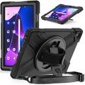 Lenovo Tab M10 Gen 3 Heavy Duty 360 Cover med Håndrem - Sort