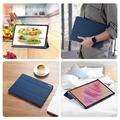 Lenovo Tab Plus Dux Ducis Domo Tri-Fold Smart Folio Cover - Blå