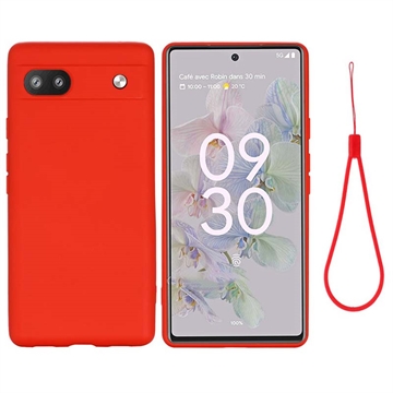 Google Pixel 6a Liquid Silikone Cover - Rød